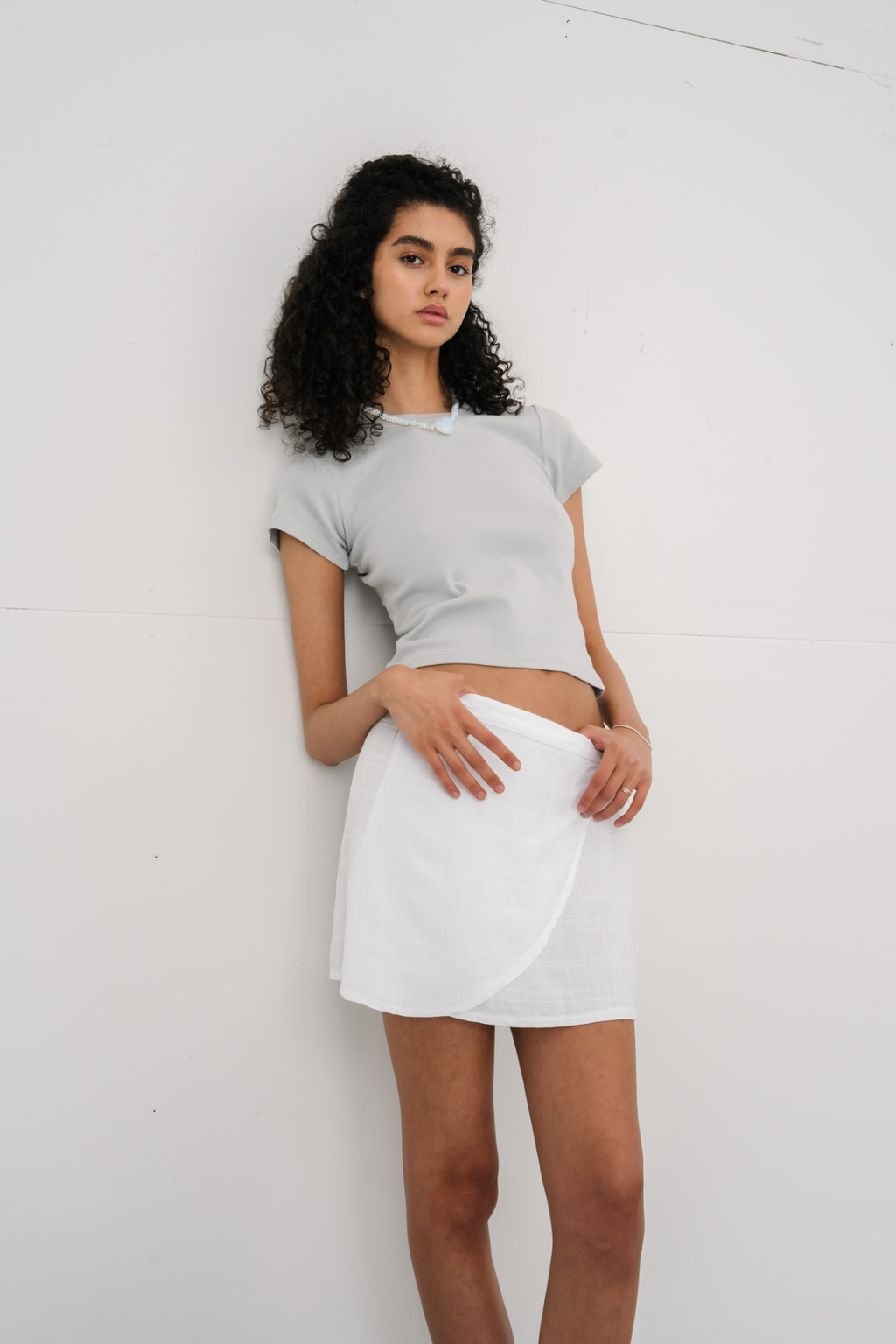 Elisa Wrap Skirt - White