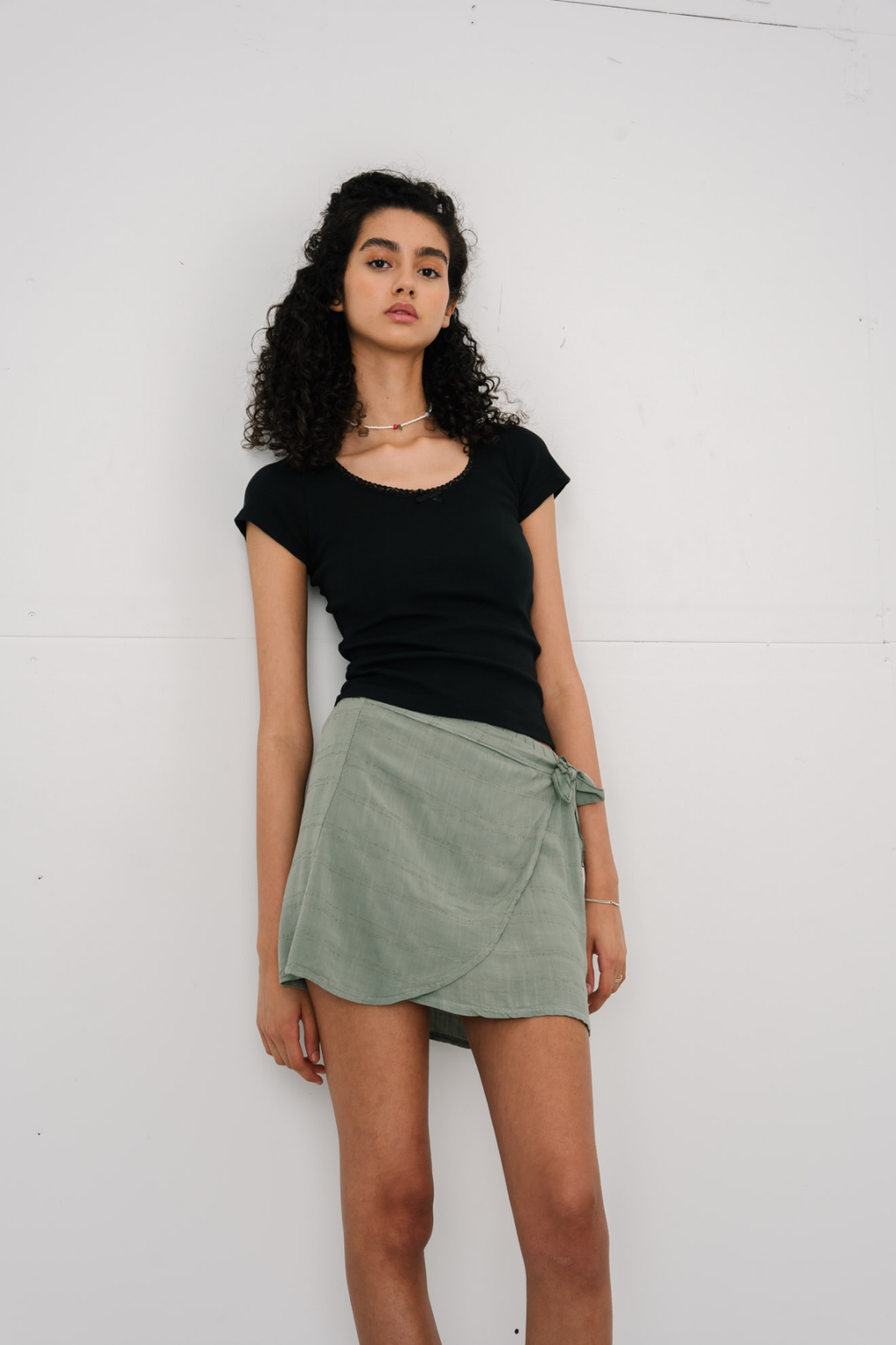 Elisa Wrap Skirt - Khaki