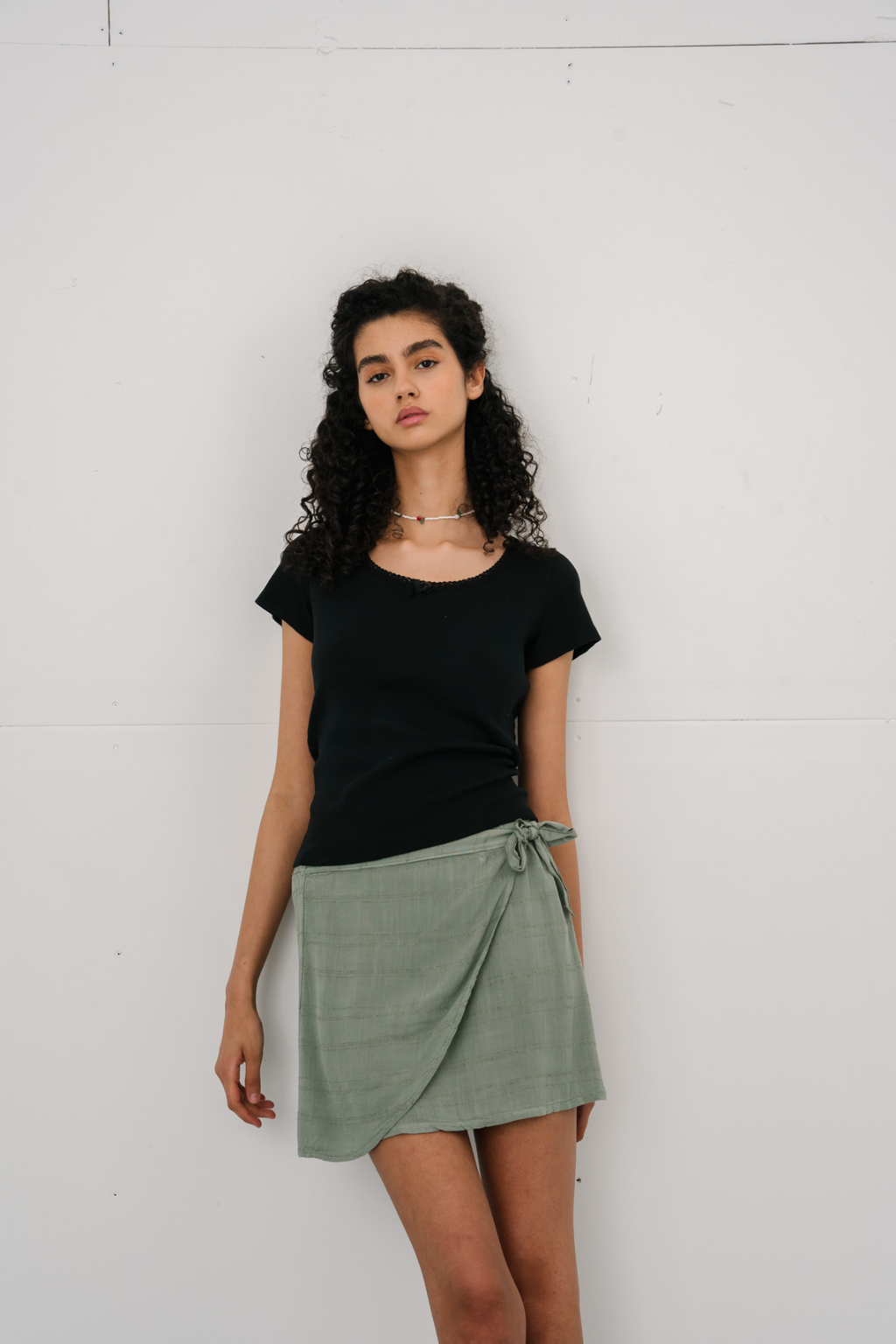 Elisa Wrap Skirt - Khaki