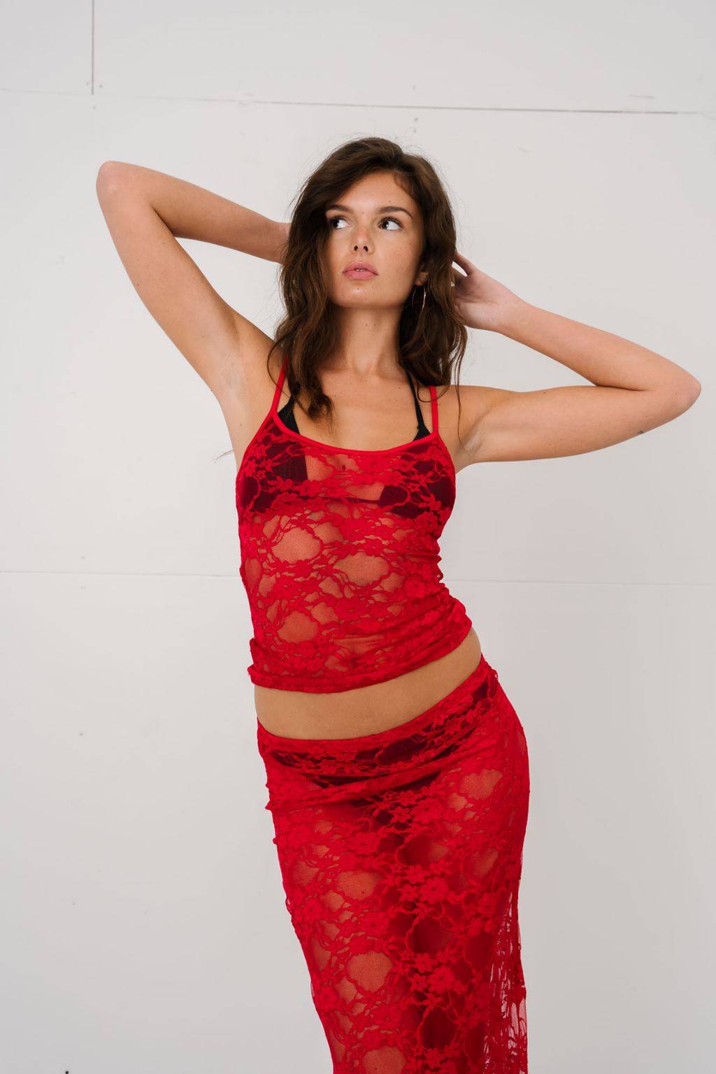 Florence Lace Top - Red