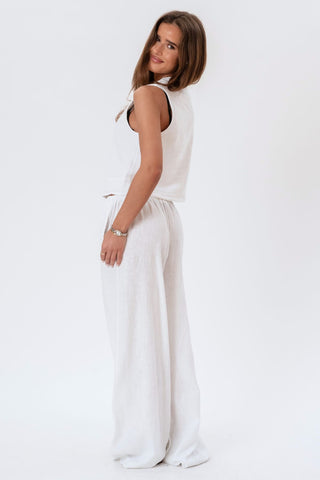 Elle Vest in White · effortless scandi vest for women from ITS MAY