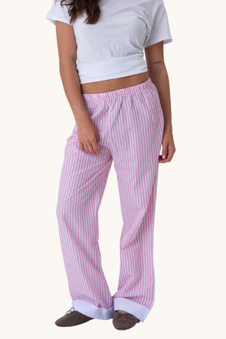 Celeste Striped Pants - Rose