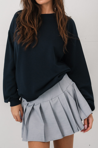 Haliey Basic Crewneck in Navy · effortless scandi crewneck for women from ITS MAY