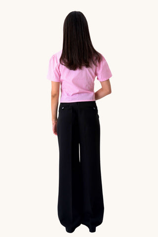 Roberta Top - Pink Checkered