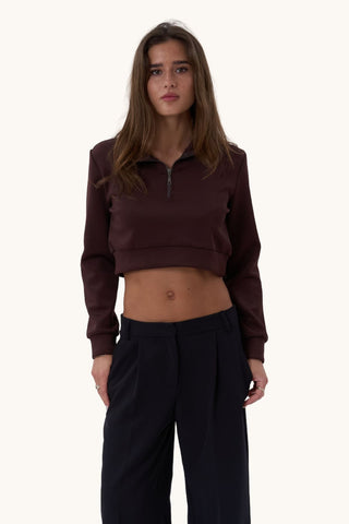 Zenia Half Zip - Brown