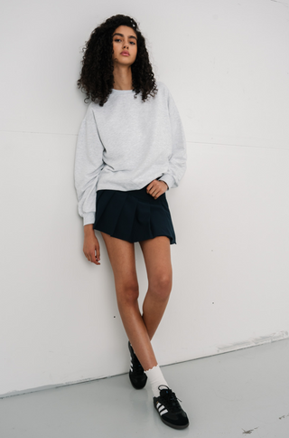 Haliey Basic Crewneck in Light Grey · effortless scandi crewneck for women from ITS MAY
