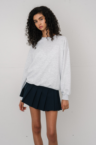 Haliey Basic Crewneck in Light Grey · effortless scandi crewneck for women from ITS MAY