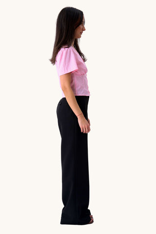 Roberta Top - Pink Checkered