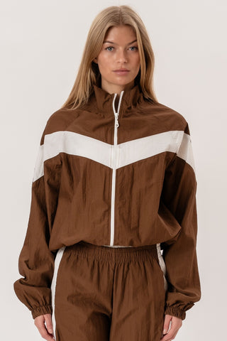 Paola Track Jacket in Brown · effortless scandi jacket for women from ITS MAY
