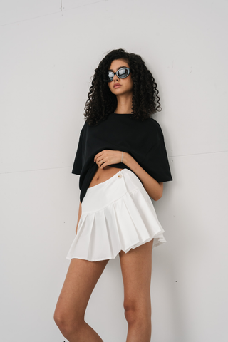 Lucca Skirt in White · effortless scandi skirt for women from ITS MAY