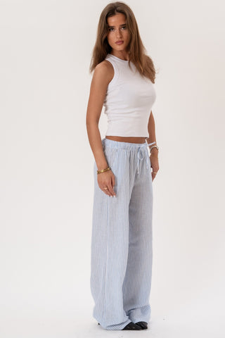 Cara Pants in Blue · effortless scandi pants for women from ITS MAY