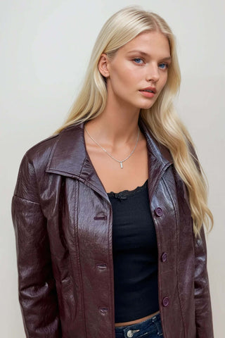 Billie Jacket in Bordeaux · effortless scandi jacket for women from ITS MAY