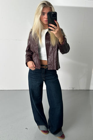 Billie Jacket in Bordeaux · effortless scandi jacket for women from ITS MAY