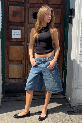Esme Denim Jorts in Blue Denim · effortless scandi shorts for women from ITS MAY