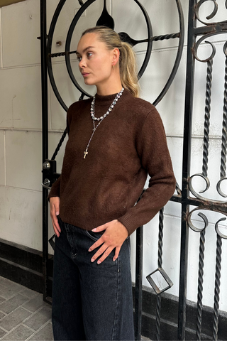 Azzurra Knit in Brown · effortless scandi knitwear for women from ITS MAY