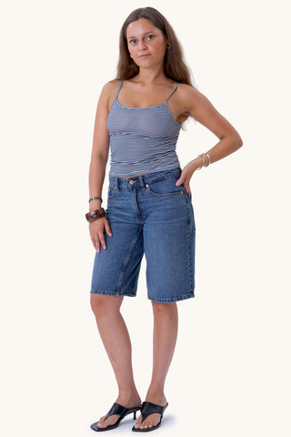 Evelina Top - Blue/White