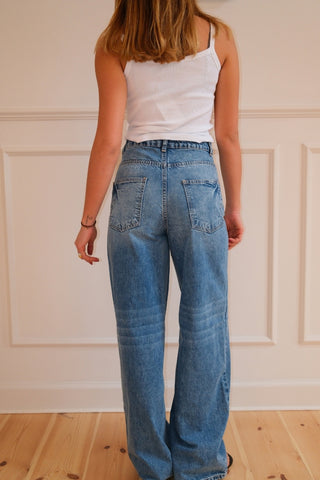 Angelina Loose Jeans in Medium Blue · effortless scandi jeans for women from ITS MAY