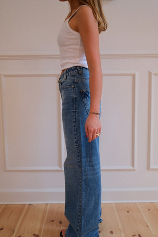 Angelina Loose Jeans in Medium Blue · effortless scandi jeans for women from ITS MAY