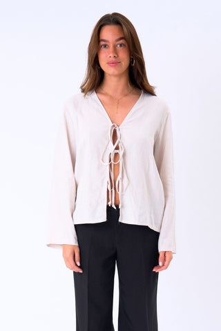Bow Top in Sand · effortless scandi top for women from ITS MAY