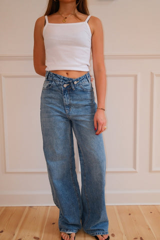 Angelina Loose Jeans in Medium Blue · effortless scandi jeans for women from ITS MAY