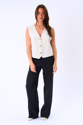 Elle Vest in Sand · effortless scandi vest for women from ITS MAY