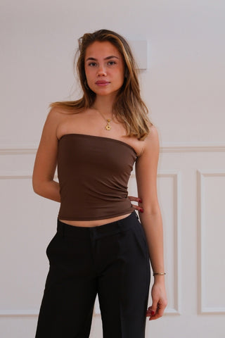 Emily Top in Chocolate Brown · effortless scandi top for women from ITS MAY
