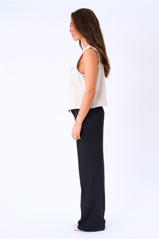 Elle Vest in Sand · effortless scandi vest for women from ITS MAY