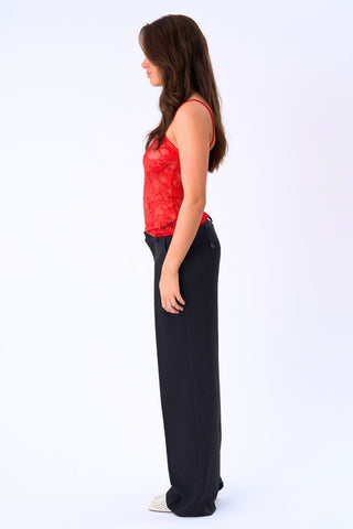 Florence Lace Top in Red · effortless scandi top for women from ITS MAY
