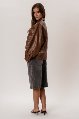 Elena Oversized Jacket in Brown · effortless scandi jacket for women from ITS MAY