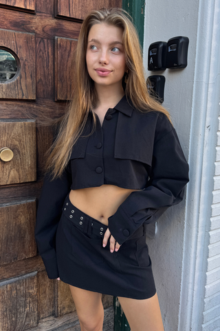 Bellanca Mini Skirt in Black · effortless scandi skirt for women from ITS MAY