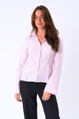 Andrea Shirt in Pink Striped · effortless scandi formal shirts & blouses for women from ITS MAY
