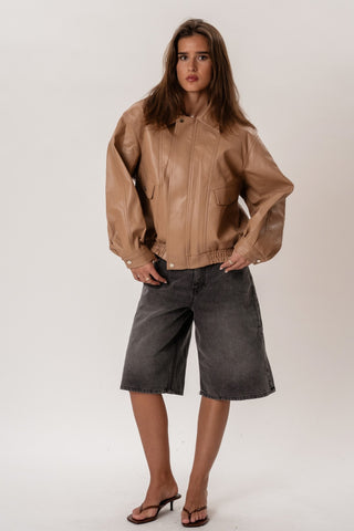 Elena Oversized Jacket in Camel · effortless scandi jacket for women from ITS MAY