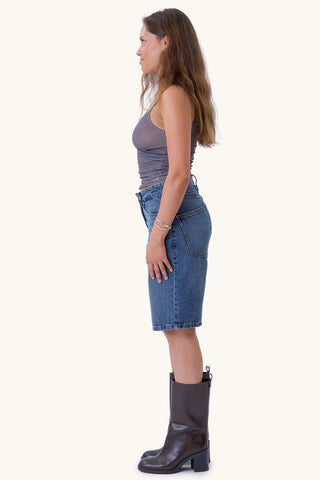 Evelina Top - Brown/Light Blue