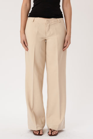 Low Waist Suit Pants in Beige · effortless scandi pants for women from ITS MAY