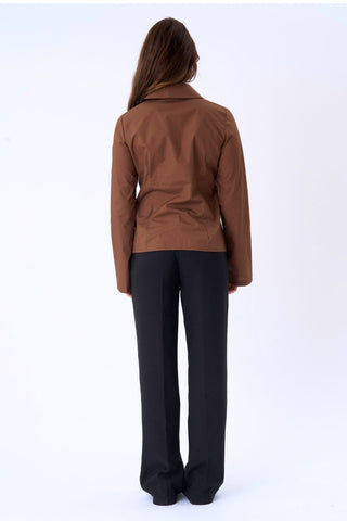 Andrea Shirt in Brown · effortless scandi formal shirts & blouses for women from ITS MAY