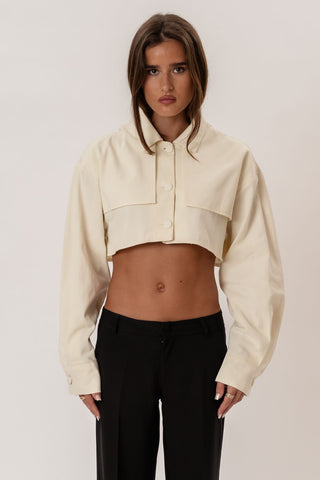 Bellanca Crop Jacket - Ecru