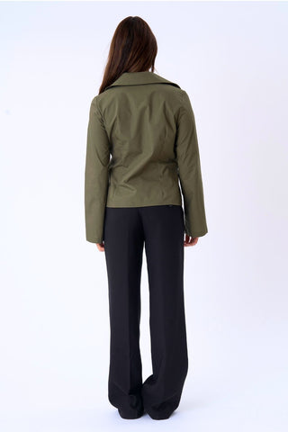 Andrea Shirt in Khaki · effortless scandi formal shirts & blouses for women from ITS MAY
