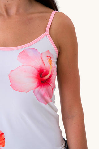 Vittoria Flower Top - White/Rose