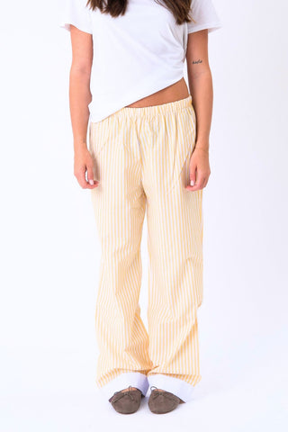 Celeste Striped Pants in Yellow · effortless scandi pants for women from ITS MAY