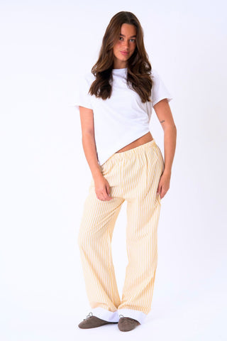 Celeste Striped Pants in Yellow · effortless scandi pants for women from ITS MAY
