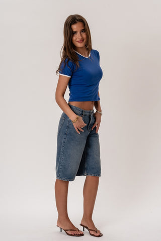Rosa T-shirt in Royal Blue · effortless scandi t-shirt for women from ITS MAY