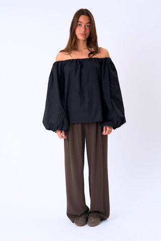 Lia Top in Black · effortless scandi formal shirts & blouses for women from ITS MAY