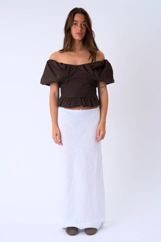 Capri Skirt in White · effortless scandi skirt for women from ITS MAY