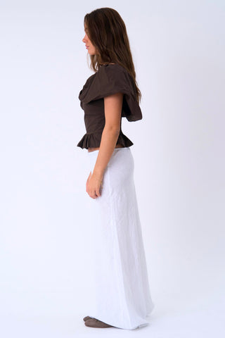 Capri Skirt in White · effortless scandi skirt for women from ITS MAY