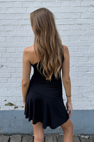 Valentina One Shoulder Dress in Black · effortless scandi dress for women from ITS MAY