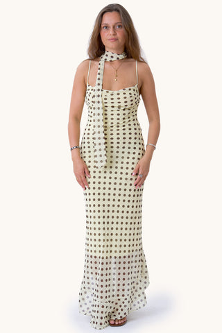 Bellagio Dress - Yellow/Brown