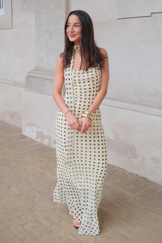 Bellagio Dress - Yellow/Brown