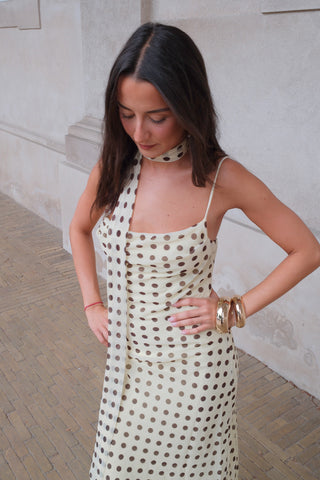 Bellagio Dress - Yellow/Brown