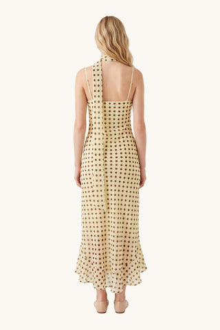 Bellagio Dress - Yellow/Brown
