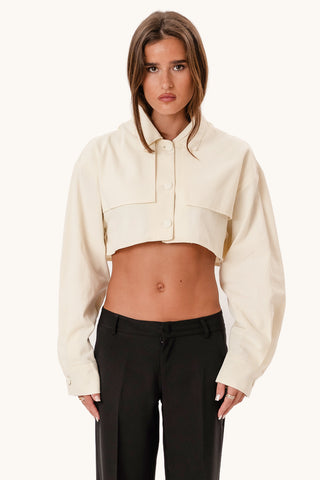 Bellanca Crop Jacket - Ecru